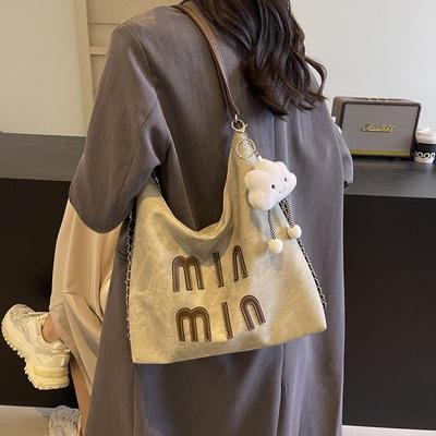 Lässige Retro-Tasche mit großem Fassungsvermögen, Damen, neu, Herbst und Winter, hochwertig, Schulter-, Umhänge-, Tragetasche