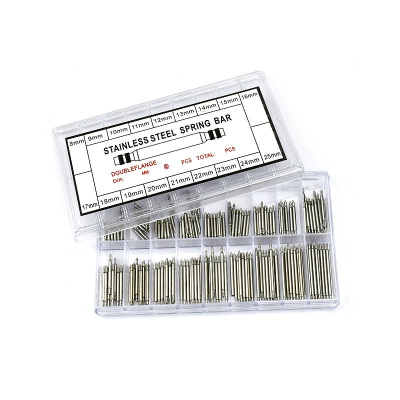 270pcs/set Strainless Steel Spring Bars 8mm - 25mm Watchband Strap Belt Repair Tools Pin Watch Accessories