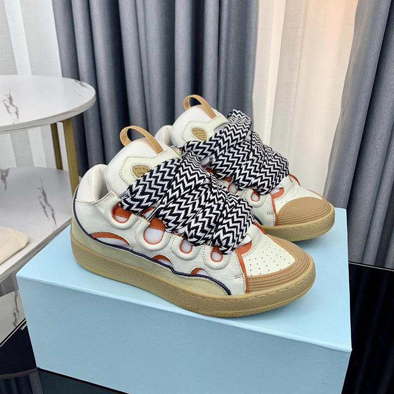 New Women Men Unisex Casual Shoes Sneakers Round Toe Lace Up Fashion Design Colorful Print Mixed Color Street Style Sport Shoes