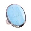 Natural Republic Anello Regalo in Argento Sterling Massiccio 925 con Pietra di Larimar S.8 G2c18