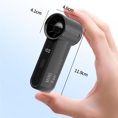 Tragbarer Hochgeschwindigkeits-USB-wiederaufladbarer leiser Mini-Ventilator mit Digitalanzeige