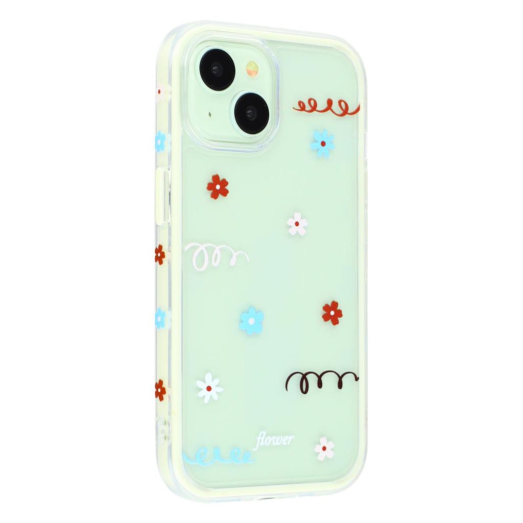 For iPhone 15 Case Sunflower Series TPU+Acrylic Clear Phone Back Cover