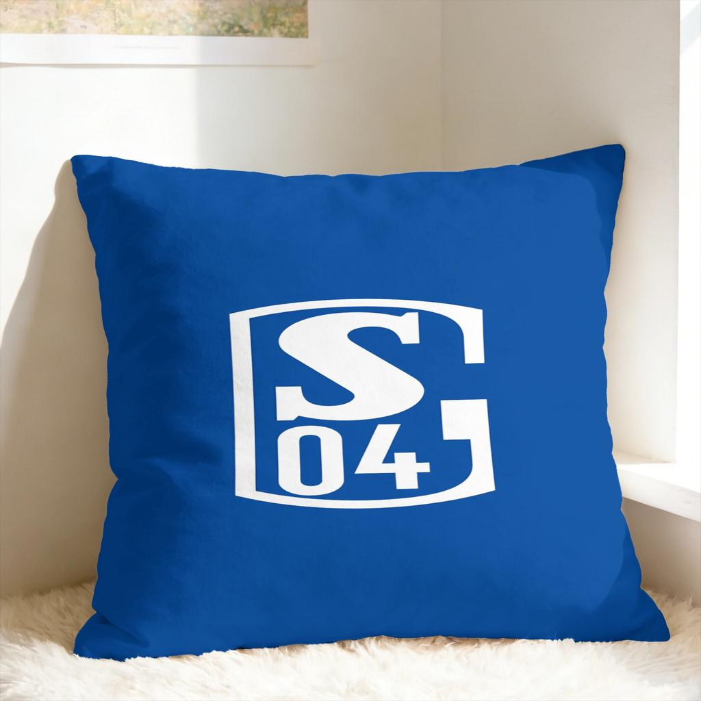 S-Schalke 04 team Pillow Case  Comfy Pillow Cover For Sofa Bedroom Home Decor Cute Funny Cushion Cover