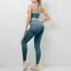Women Seamless Sports Bra and High Waist Leggings Set Two Piece Workout Outfits Yoga Gym Fitness Activewear for Training Running