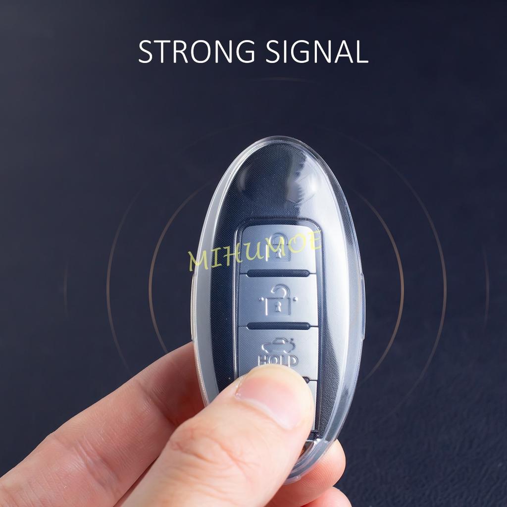 Transparent Clear Key Fob Cover Case For Nissan Rogue Sport Qashqai X-Trail Sentra Micra Maxima Titan Juke Leaf