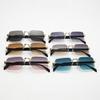 6PCS Square Unisex Frameless Sunglasses Street Style High Fashion Women's Accessories Y2K Trendy Sun Shades for Ladies