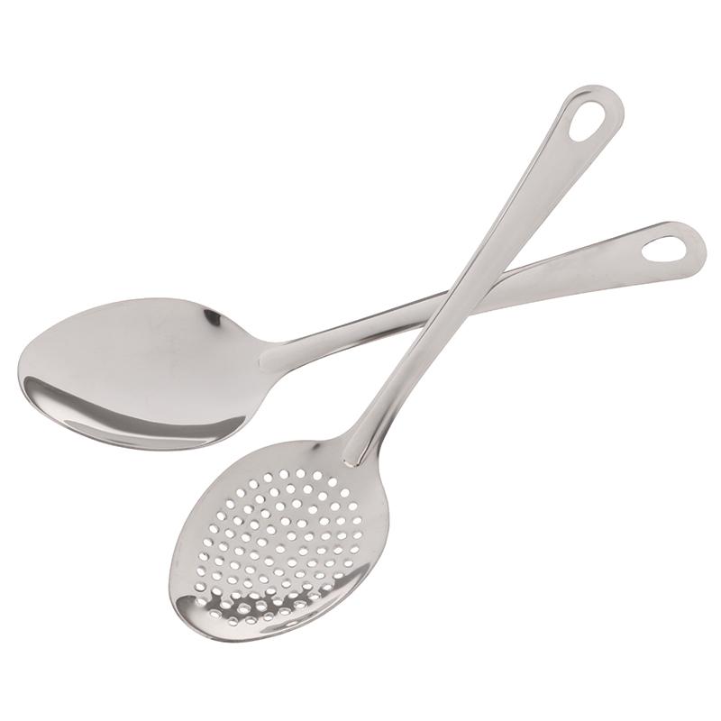 1Pc Stainless Steel Strainer Spoon Kitchen Colander Spoon Filter Strainer Food Scoop Perforated Skimmer Colander