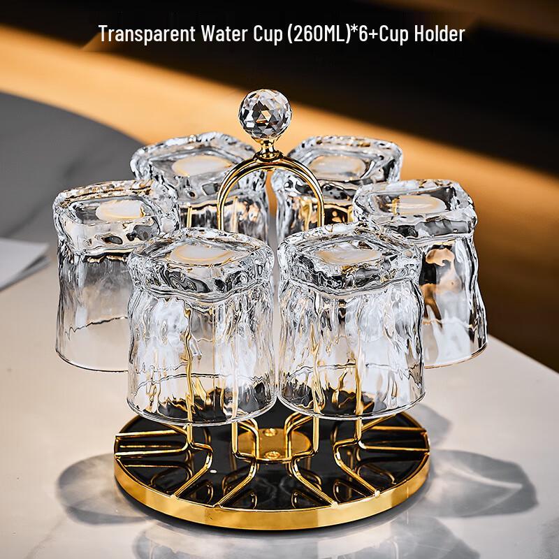 Набор стеклянных стаканов Haofeng с подставкой