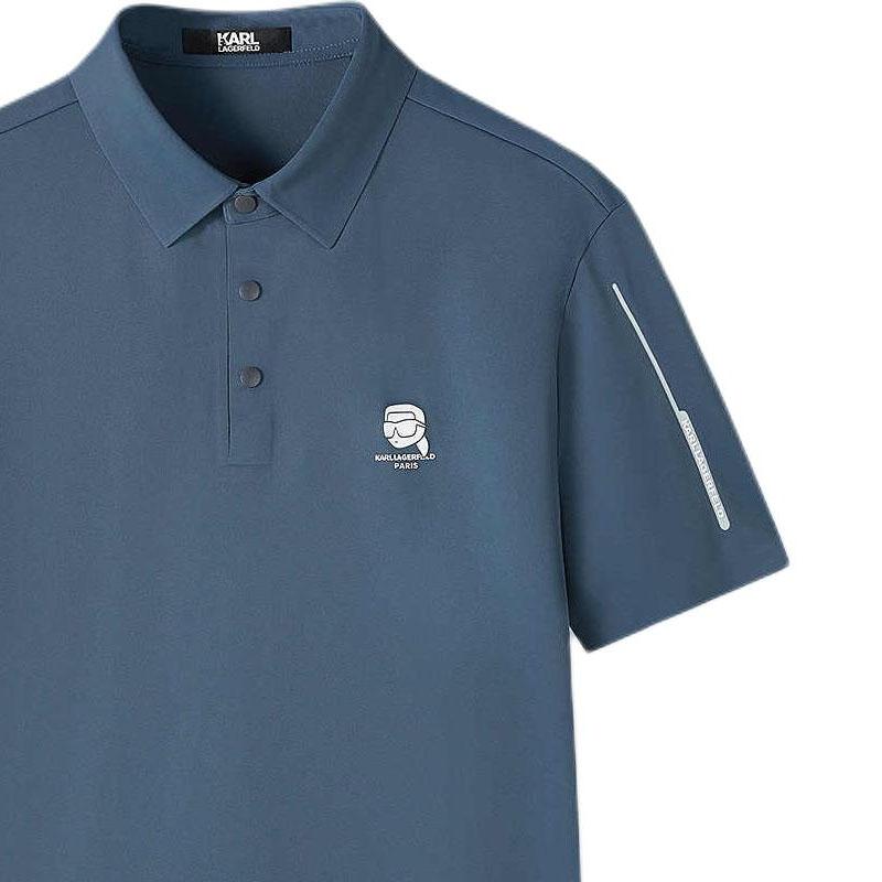 KARL LAGERFELD Polo Shirt Men's Navy Blue M22O2005-