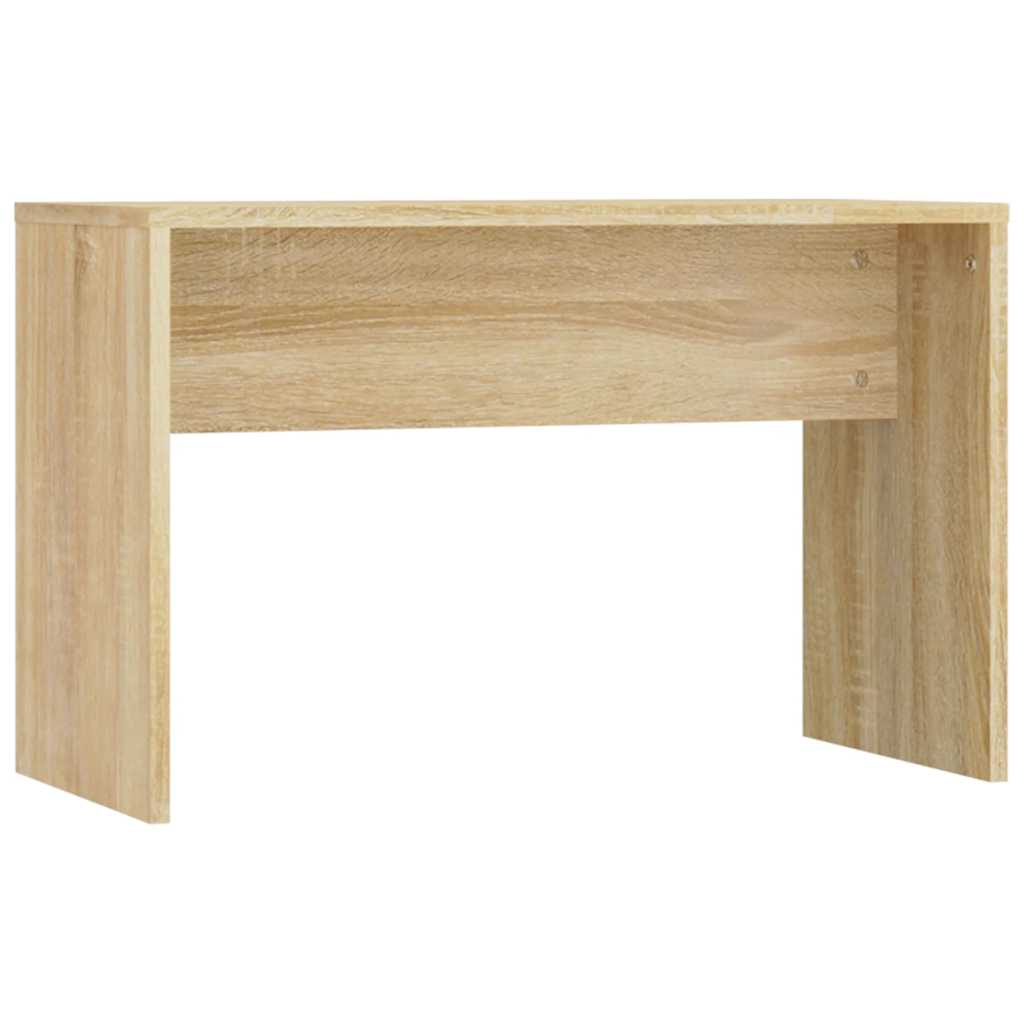 Vanity Table Set with LED Sonoma Oak Engineered Wood