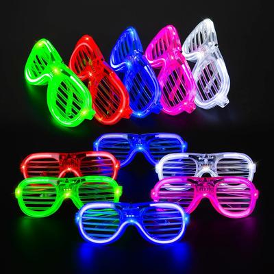 Wholesale Price Wedding Glasses Costumes Accessory Glasses Bar Dance Night Sunglasses Flashing Neon Shutter Glasses2