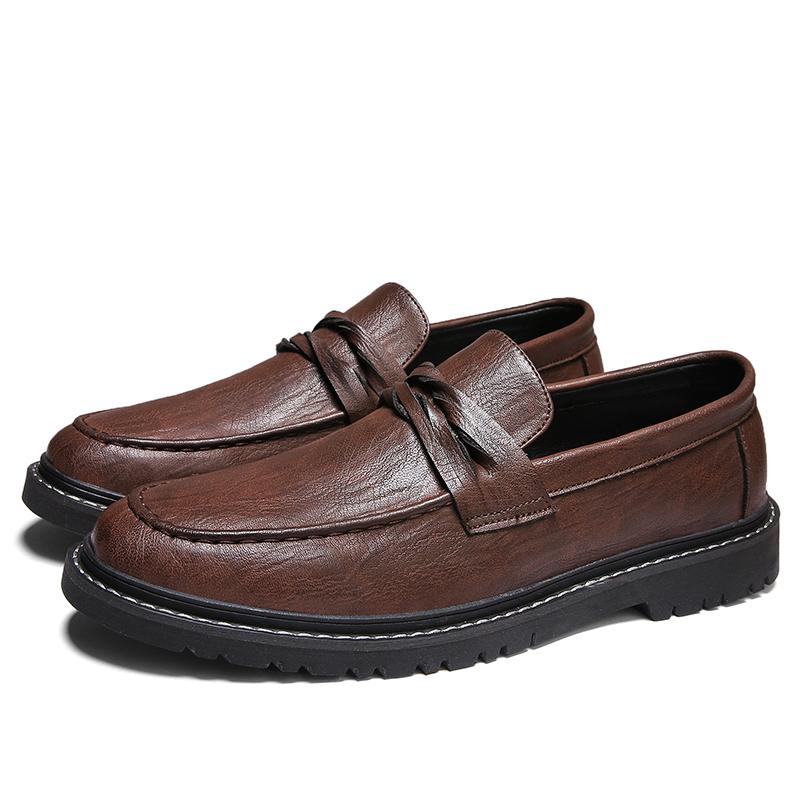 

Повседневные мужские мокасины Классический стиль джентльмена Для отдыха на природе Для деловых вечеринок Повседневные офисные удобные мужские туфли на плоской подошве 44 коричневый