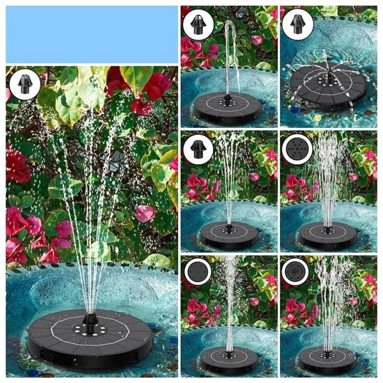 1 Set 3.5W Solar Fountain Solar Powered Bird Bath Fountain Decorative Solar Fountain with Colorful LED Lights for Garden Decor Pool Pond Use