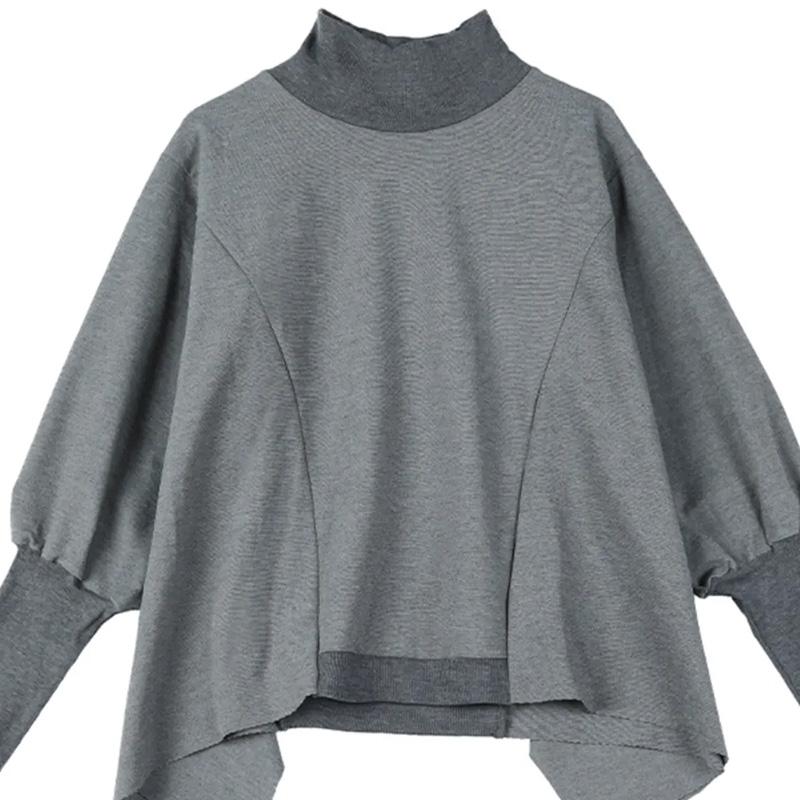 Sweatshirt for Women Cotton Oversize Hooded Fleece Thickened Loose Half-high Neck Casual Pullover Long Sleeve Top Sweatshirt