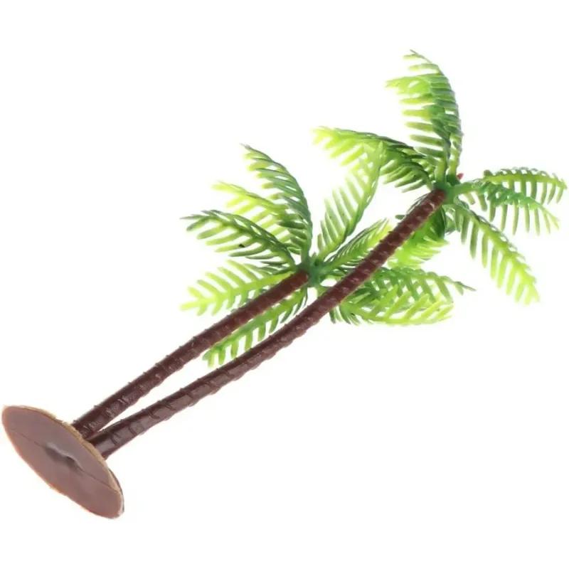 10/20/30/40/50 Pcs Tree Decor Coconut Miniature Plants Palm Trees Crafts Aquarium Fish Tank Decorations