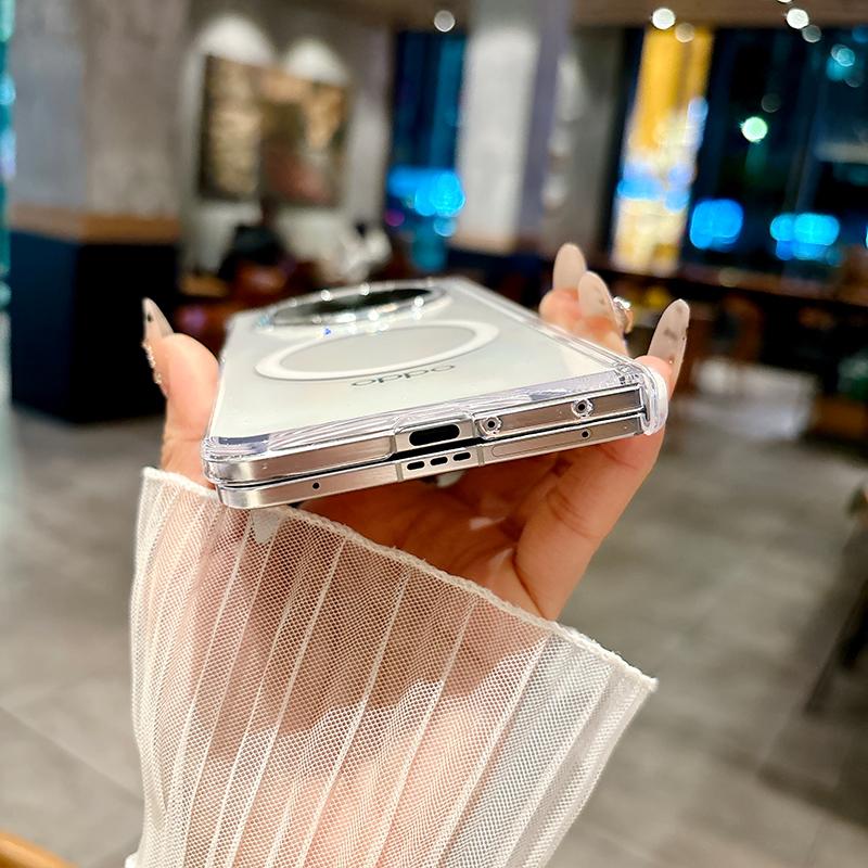 For OPPO Find N5 Case Transparent Slim Magnetic wireless charging Protective Back Cover For OPPO Find N5 N 5 Phone Shell Housing