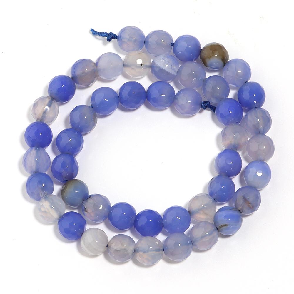 1Strand 6/8/10mm Colorful Facted Agate Beads Round Loose Beads Spacer Bead For Jewelry Making DIY Necklace Bracelets Accessories