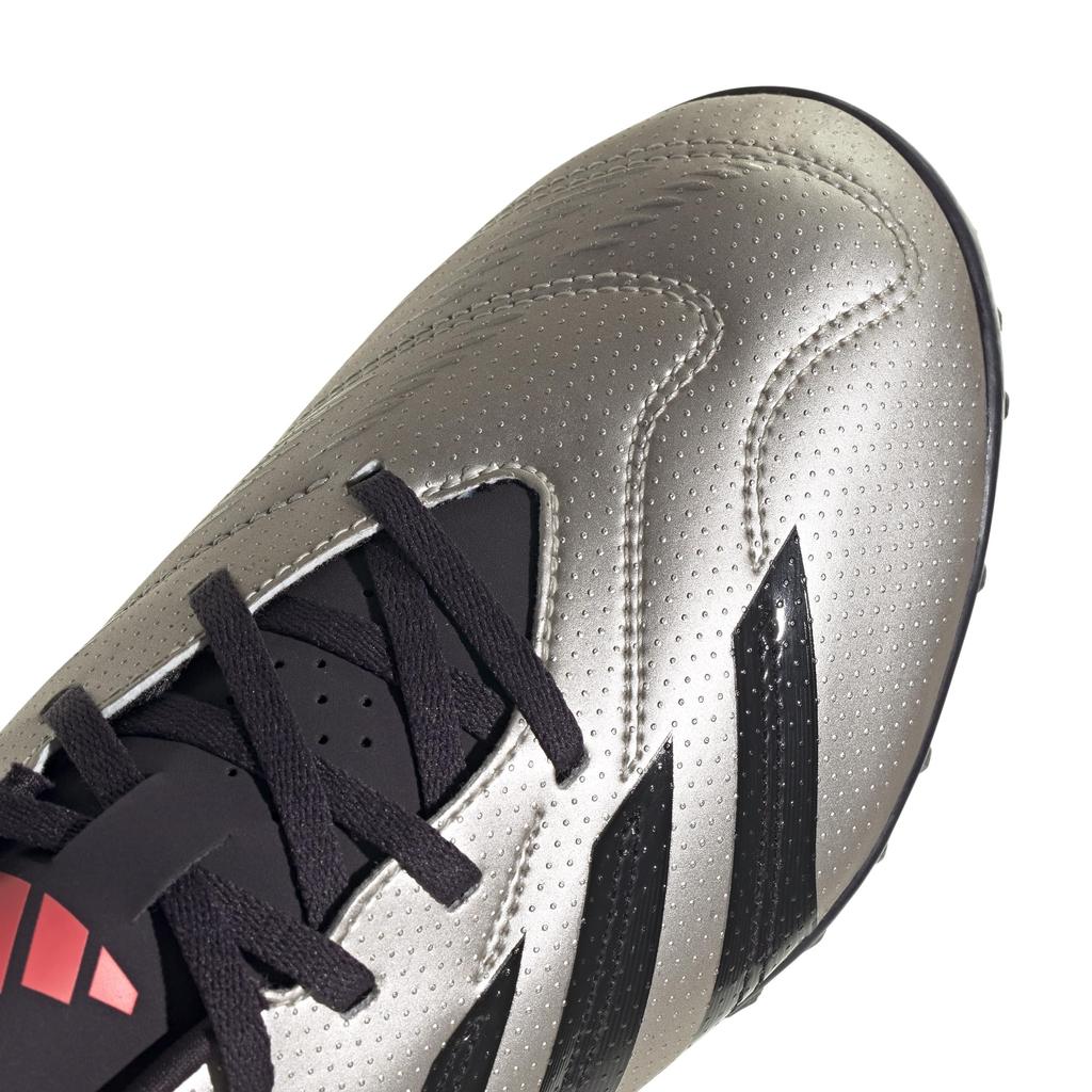 Adidas Predator Club TF Futsal Platinum Size cm Shoes, Metallic/Aurora Black/Turbo (IF6398), 27.0
