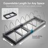 Expanding Stainless Steel Storage Rack Durable Kitchen Cabinet For Pan Pot Lid Cutting Board Drying Cookware Dish Rack Organizer