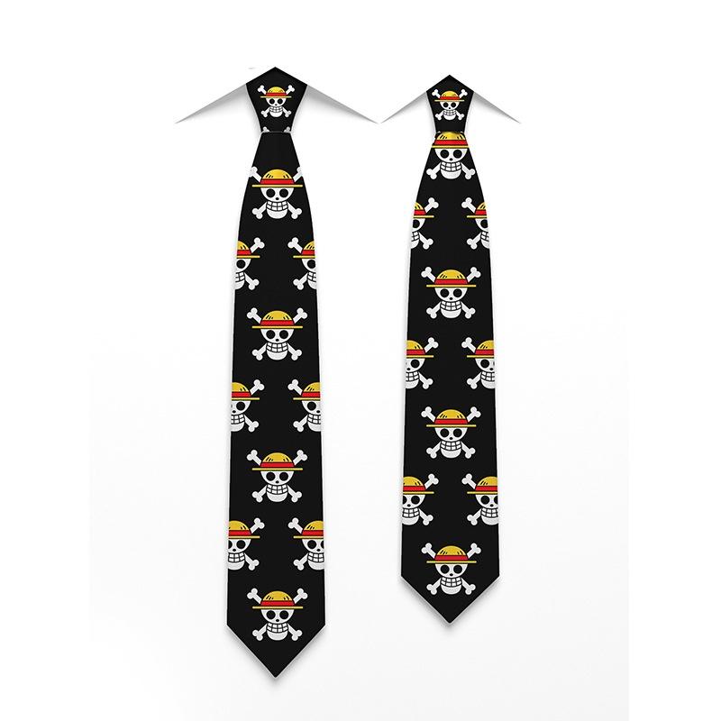 Pieces Tie One Ship Logo Necktie Shirt Accessories Anime Party Men Decoration