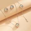 Jewelry exaggerated punk snake bone chain stacked necklace temperament niche geometric ball personality necklace