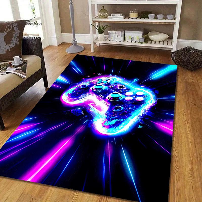 1pc Cool game controller (3) Print, Design Area Rug - Soft, Anti-Slip, and Durable Gaming Room Decor for Bedroom, Living Room