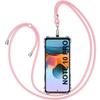 Phone Case - Shockproof - Redmi Note 10 Pro - Silicone TPU - Necklace Cord - Pink