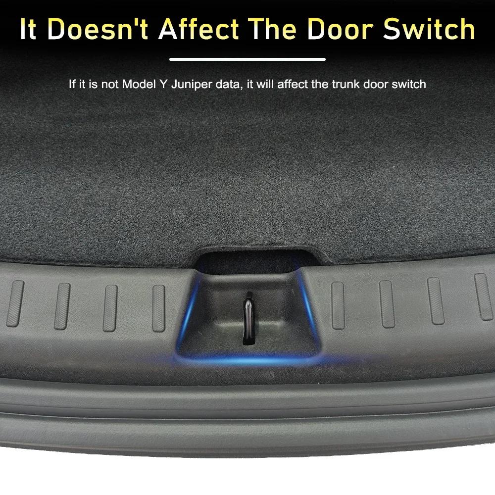 For Tesla Model Y Juniper 2025 Trunk Threshold Strip TPE Mats Sill Guard Rear Cargo Anti Scratch Protector Interior Accessories