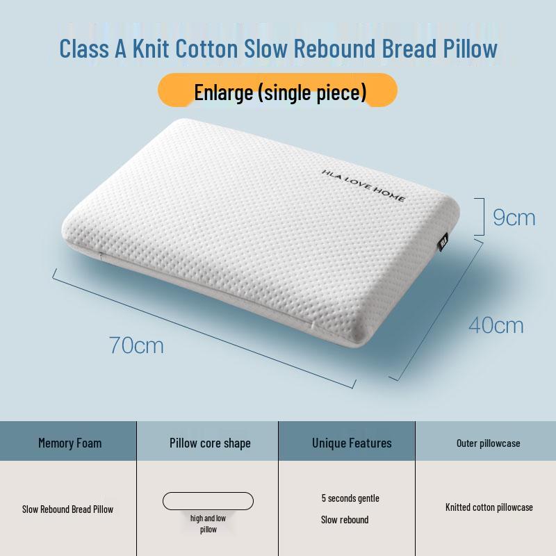 Men's Knitted Memory Foam Pillow Pair - Slow Rebound, Neck Support, Pressure-Free Comfort for Enhanced Sleep