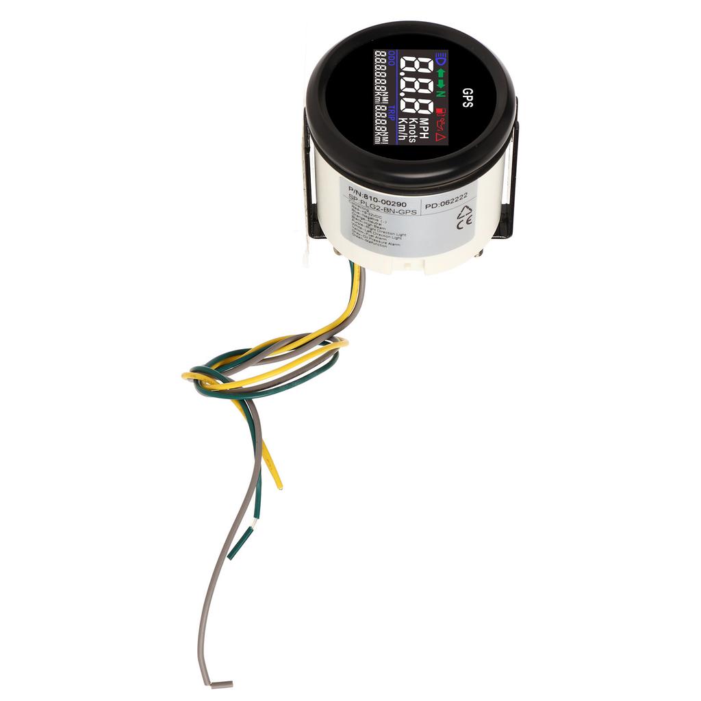 52mm Digital GPS Speedometer Speed Odometer Gauge with Overspeed Alarm for Boats Yachts Ships