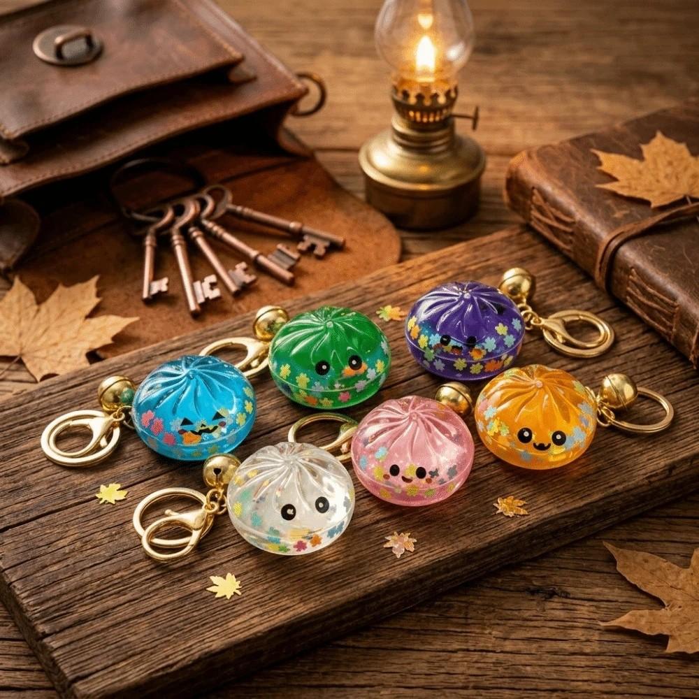 Flowing Sand Cartoon Pendant Squishy Bun Pendant Cute Steamed Bun Pendant Purse