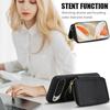 For Google Pixel 9/9 Pro Case RFID Blocking Zipper Wallet Leather + TPU Phone Cover with Shoulder Strap