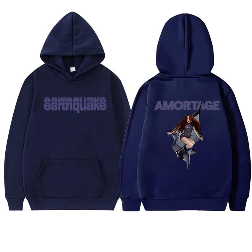 

New in Jisoo Earthquake Hoodies Men women Vintage 2025 New Song Double Sided print Sweatshirt Unisex Fleece Long sleeve pullover 3XL
