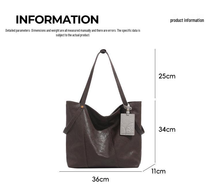 Cabas pour ordinateur portable grande capacité en cuir véritable pour femme pour l'automne/hiver