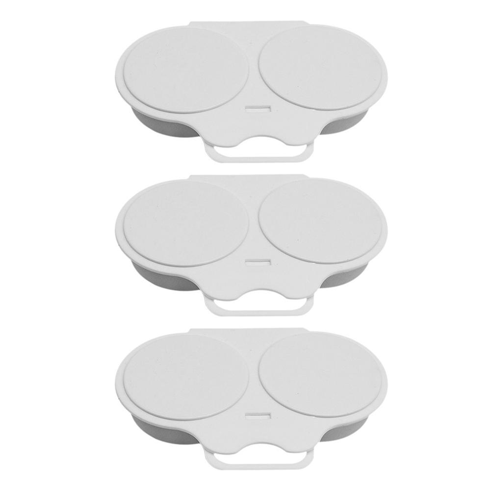 Kitchen Microwave Oven Round Shape Egg Steamer Cooking Mold Egg Poacher 2Cavity Nonstick Poached Egg Maker with Lid Kitchen Tool