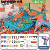 Dětské hračky Sada nářadí Elektrická vrtačka Šroub Matice 3D puzzle Hračky Hraní rolí Krabička s nářadím na opravu Vrtání Montáž Vzdělávací hračky