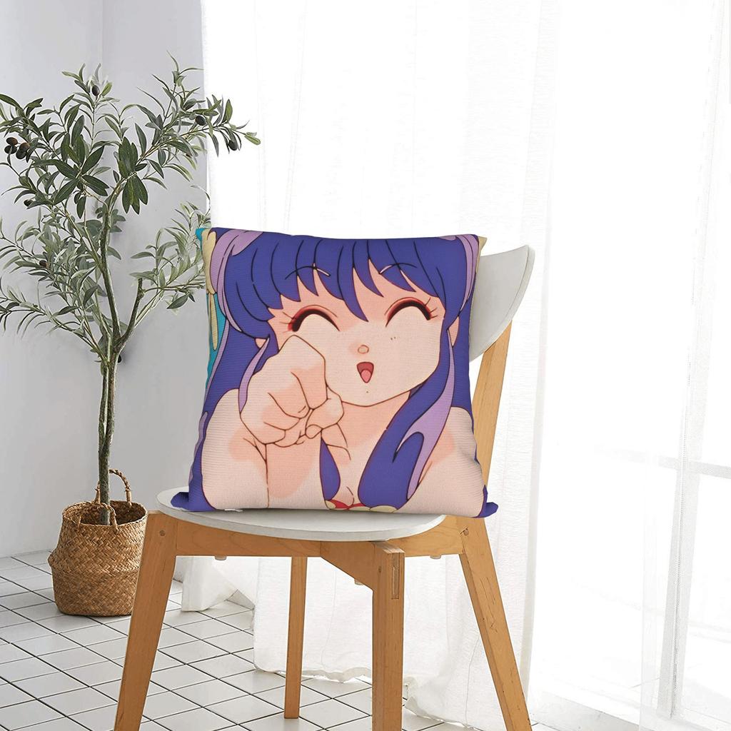 Pillow Cover Japanese Anime Shampoo Cute Girl  Vintage Pillow Case For Couch Sofa Bedroom Pillowcases