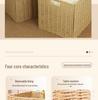 Foldable Rattan-Style Storage Basket for Home and Bedroom Organization