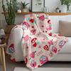 Retro Lettering Love Letter Design Flannel Printed Blanket Suitable For All Seasons Suitable For Living Room Office Sofa Travel