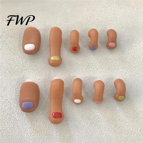 Personalized Accessories 10Pcs Artificial Toes Set DIY 3D Toe Charms Shoes Decoration Tips Nails with Realistic Shape Buckle for Party Festival