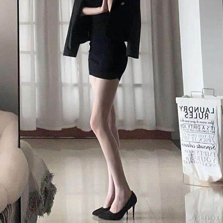 

2025 Женские черные замшевые туфли-лодочки на шпильке с острым носком - Универсальные туфли в стиле французского этикета 39