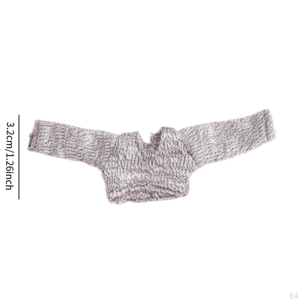 1/12 Weibliche Puppenpullover Actionfigur Kleidung Langarm Accessoire Pullover Mini für 6''