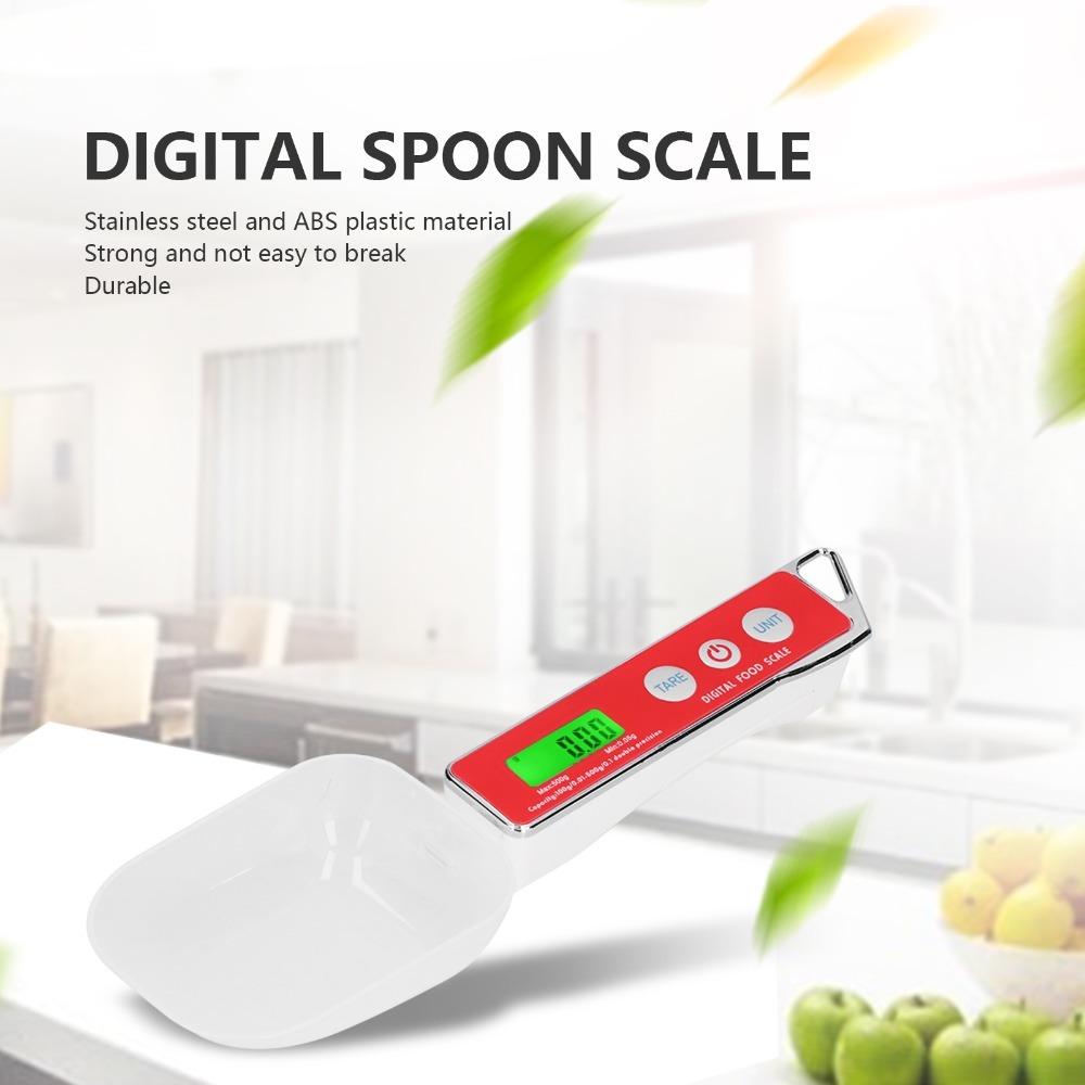 500g/0.1g Digital Measuring Spoon Electronic Food Scale Kitchen Tools Spoon Scale  Tea Spicery красный