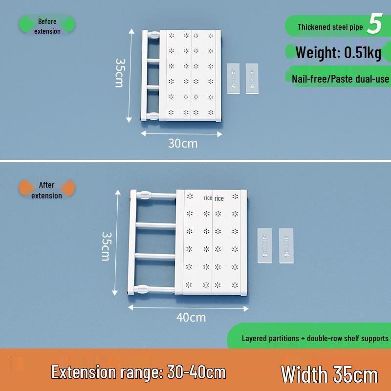 Wall-Mounted Retractable Closet Partition Shelf - No Drill Required