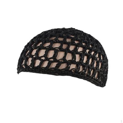 Touca de Rede para Cabelo Tricô de Rayon Snoods Chapéu Malha Macia Rede de Cabelo Crochê Touca de Dormir Cobertura para Cachos
