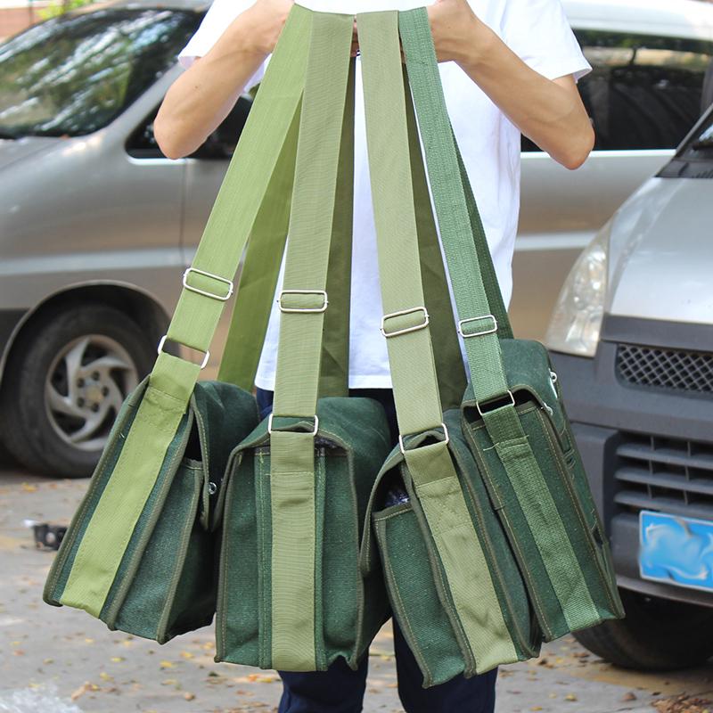 Sturdy Multifunctional Canvas Electrician Tool Bag - Durable, Wear-Resistant Hardware Organizer Pouch