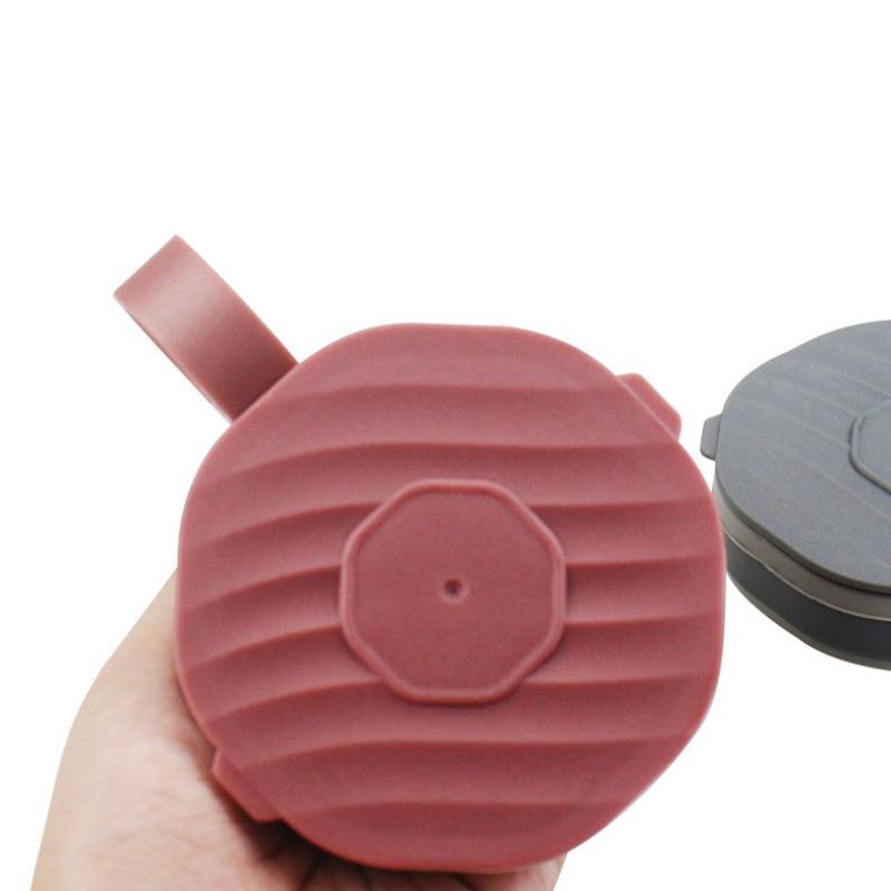 Nový přenosný skládací silikonový hrnek s víčkem a šňůrkou, vhodný na cestování na kávu, vodu, ústní vodu, lehký