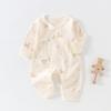 Antibacterial Cotton Baby Jumpsuit with Belly Protection for Spring and Autumn