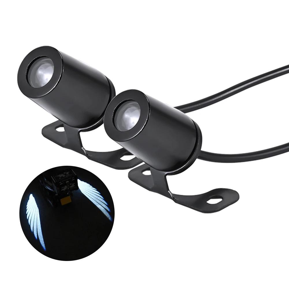 2Pcs Motorcycle Angel Wing LED Lamp Super Bright Door Courtesy Light 8-30V LED Welcome Light Motorcycle Decorative Lamp