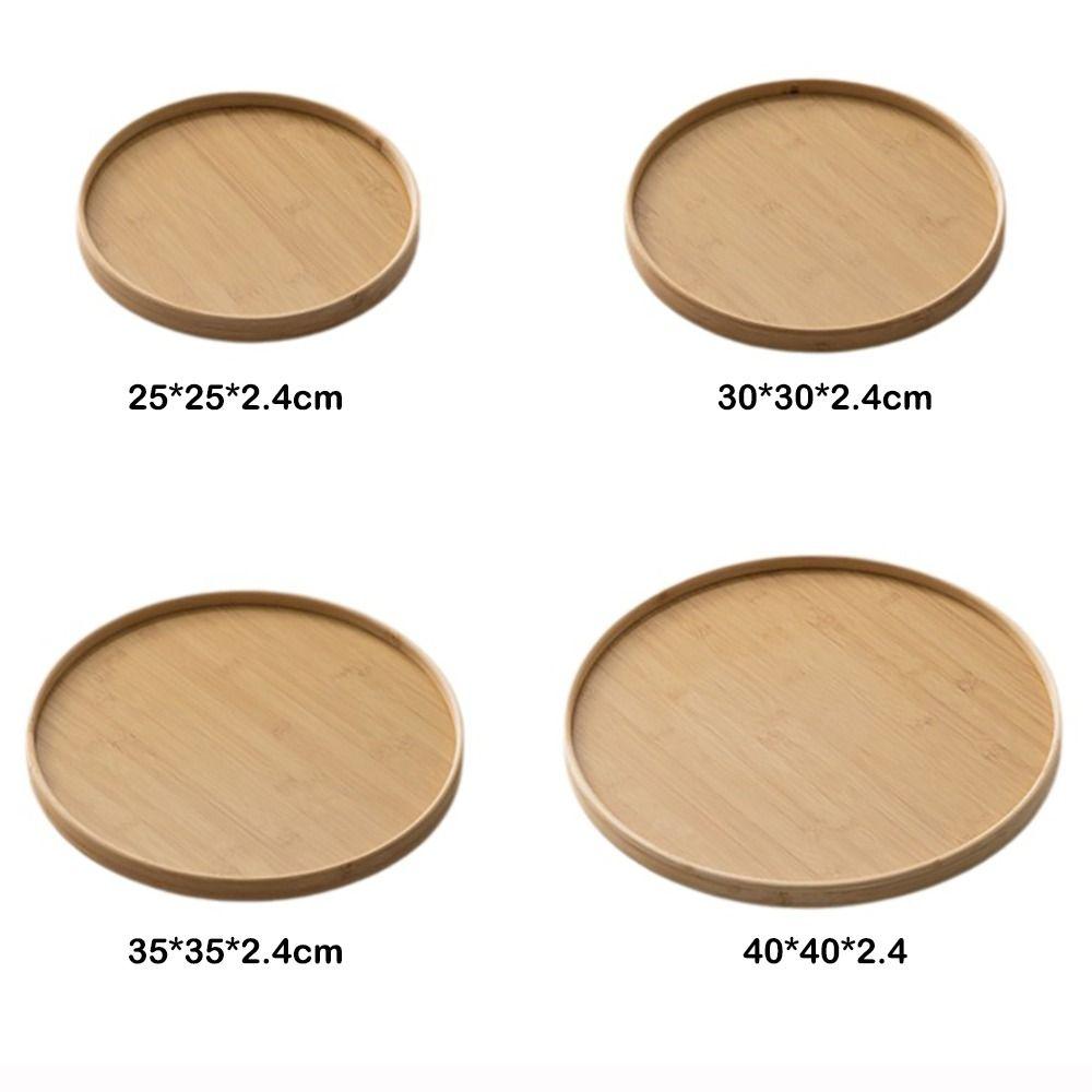 Wooden Wood Tray Round Tea Food Tray New Serving Tray Breakfast Dinner